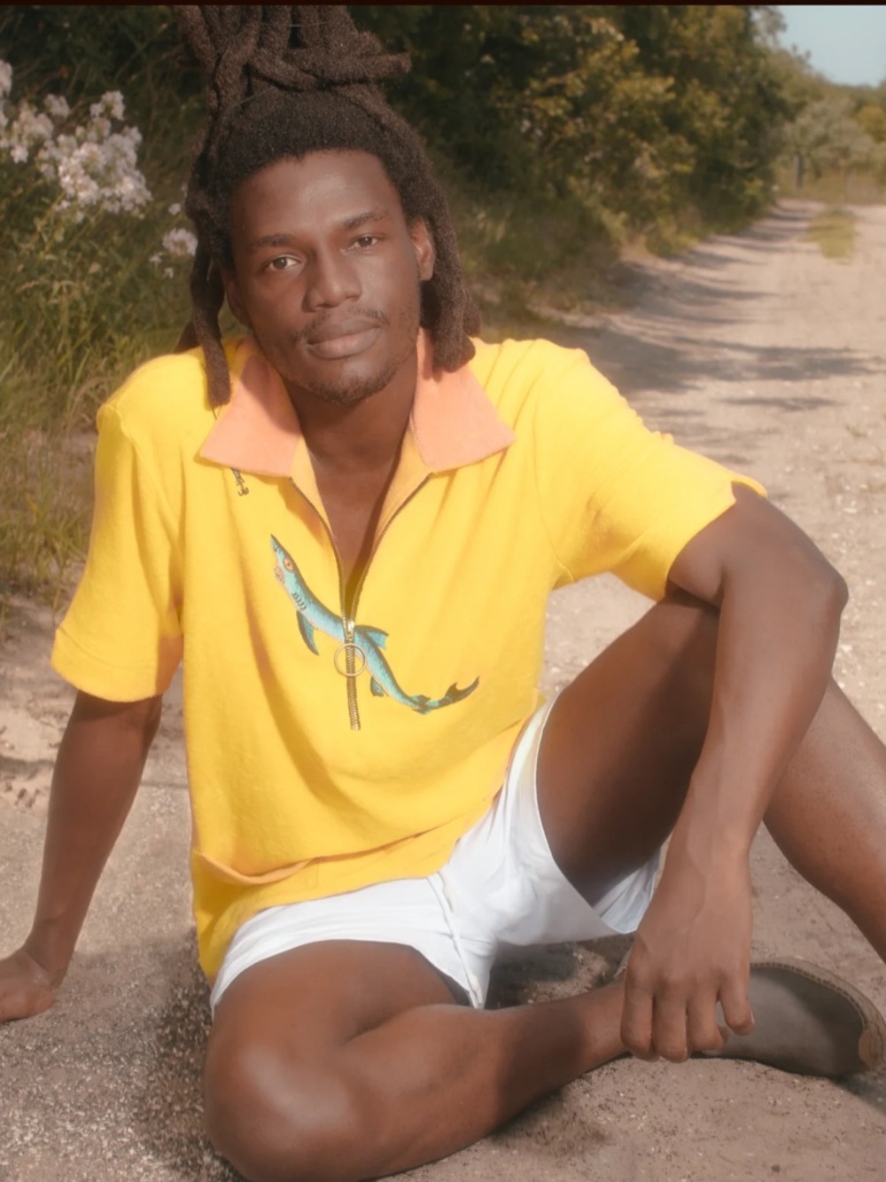 Tombolo 'Shark Bait' Cabana Terry Polo Shirt Size Small - Picture 2 of 12